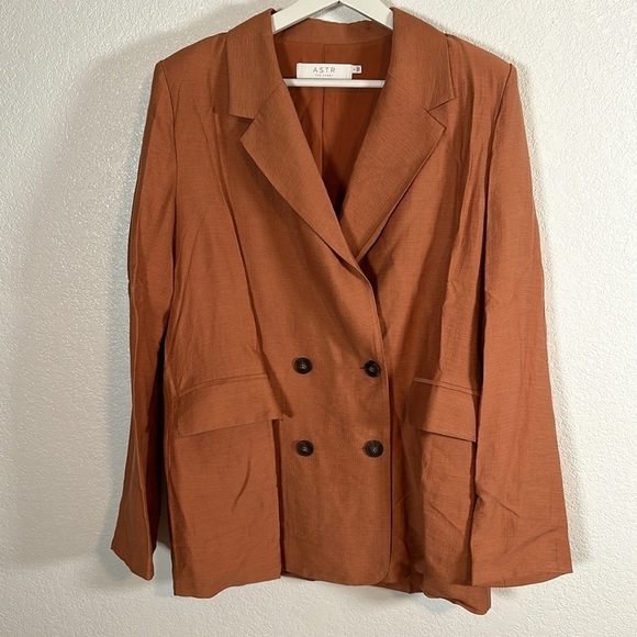 Astr The Label Allegra Oversized Blazer Tera Cotta Size Large - Picture 2 of 9